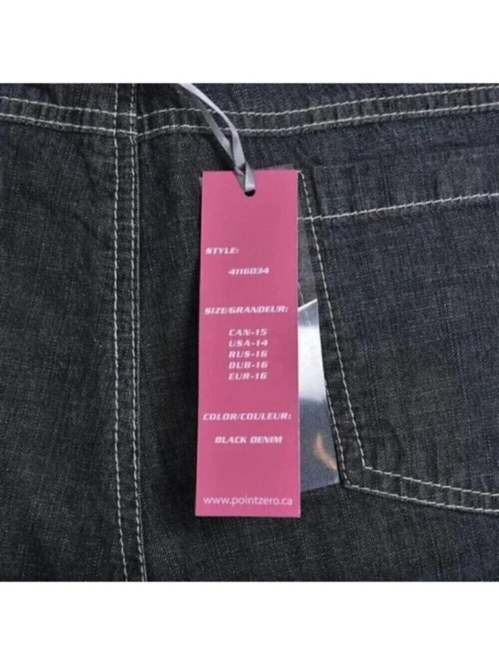 Vintage 90's Point Zero Nicole Benisti Wide Leg Jeans Gray NWT Size  15/16 - Picture 7 of 13